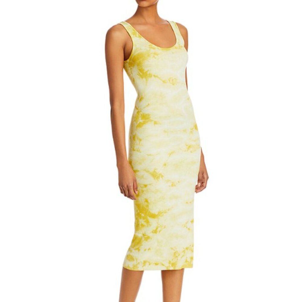ENZA COSTA | Yellow/Green Tie-Dye Tank Midi Dress